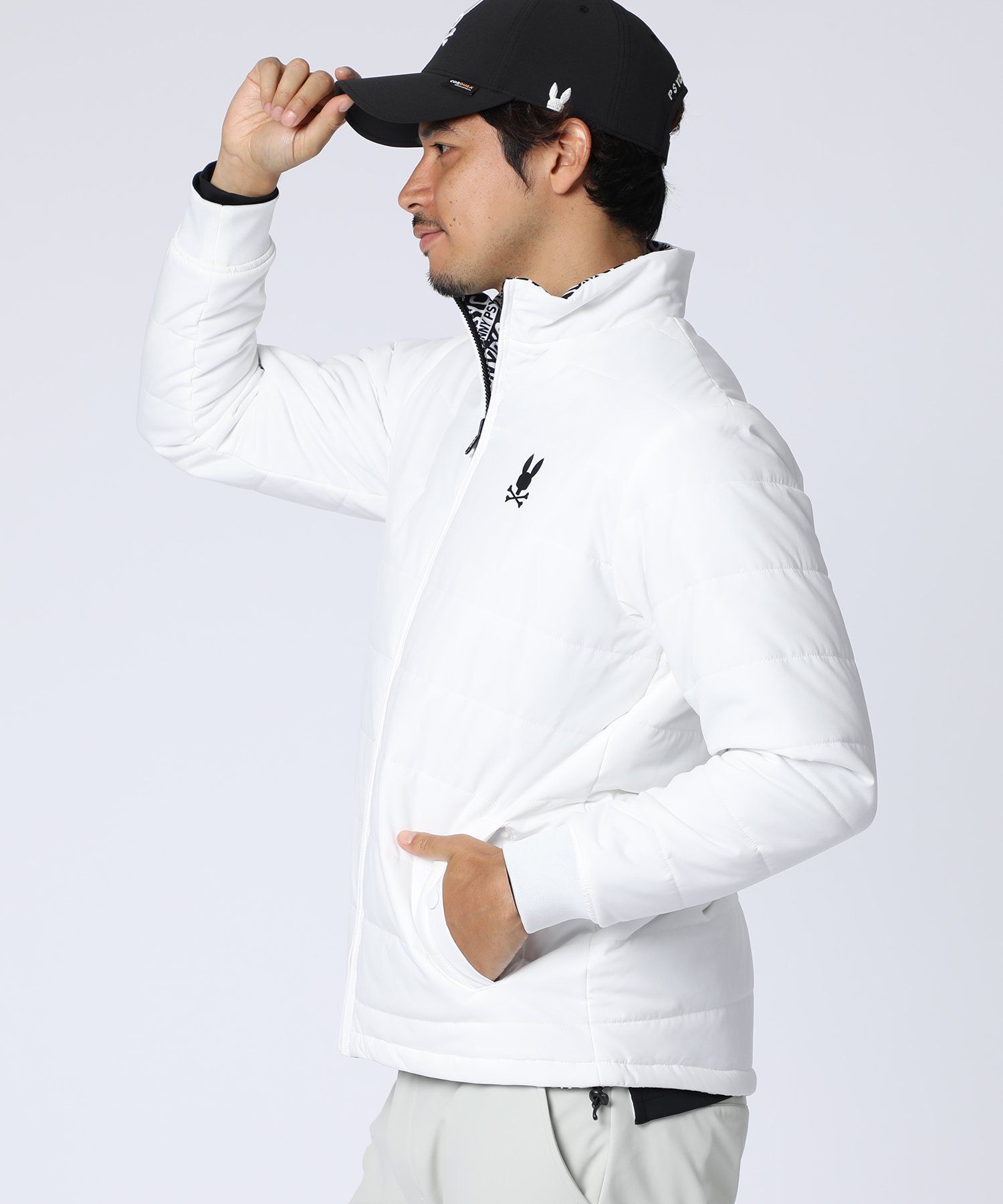 GOLF]総柄フォントロゴ リバーシブルブルゾン｜Psycho Bunny｜サイコ