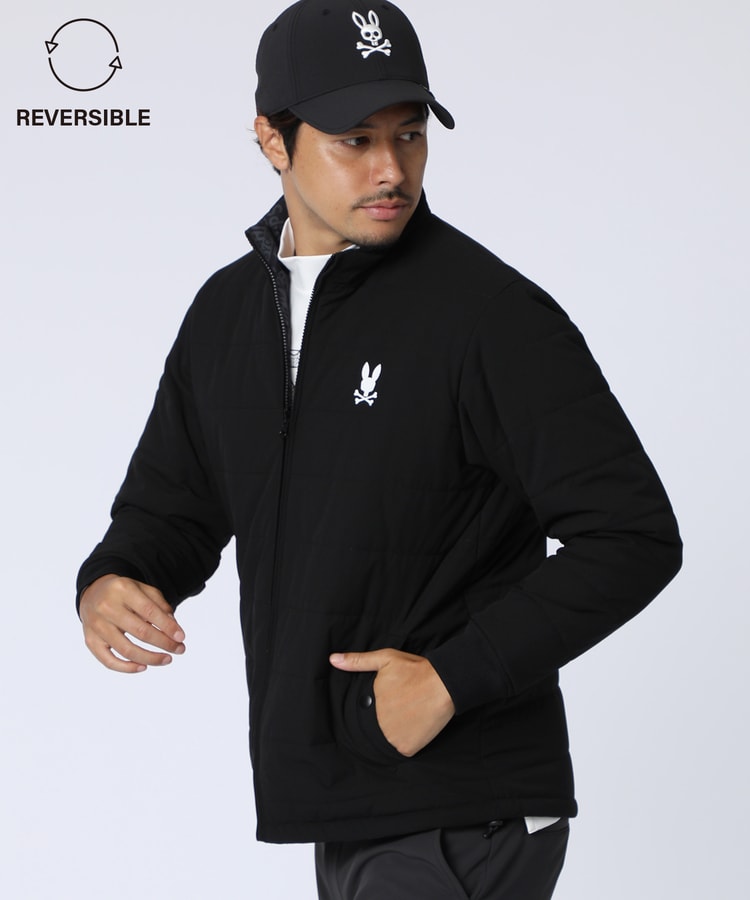 サイコバニー　総柄フォントロゴ リバーシブルブルゾン　XL GOLF]総柄フォントロゴ リバーシブルブルゾン｜Psycho Bunny｜サイコ