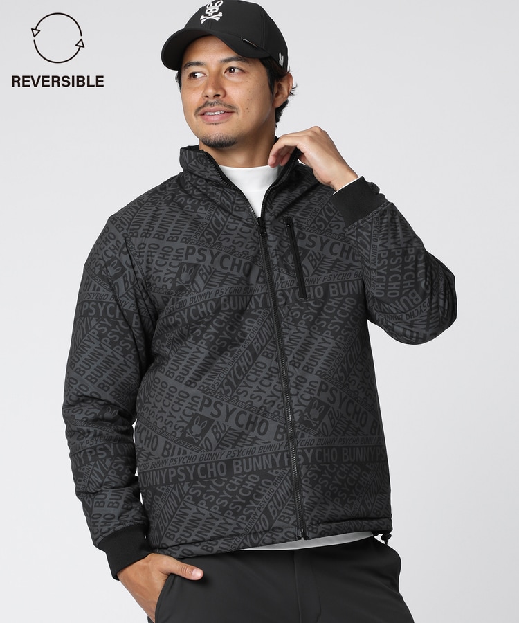 GOLF]総柄フォントロゴ リバーシブルブルゾン｜Psycho Bunny｜サイコ