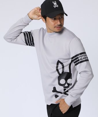 [WEB限定]マークラインサイドロゴ　モックネックＴシャツ