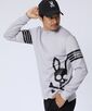 [WEB限定]マークラインサイドロゴ　モックネックＴシャツ