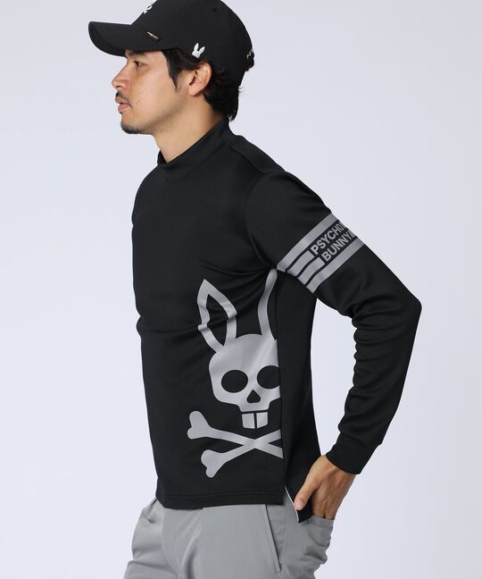 [WEB限定]マークラインサイドロゴモックネックＴシャツ