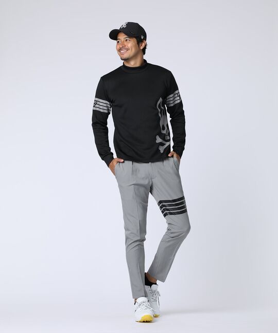 [WEB限定]マークラインサイドロゴモックネックＴシャツ
