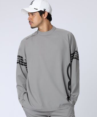 [WEB限定]マークラインサイドロゴ　ジップモックネックＴシャツ