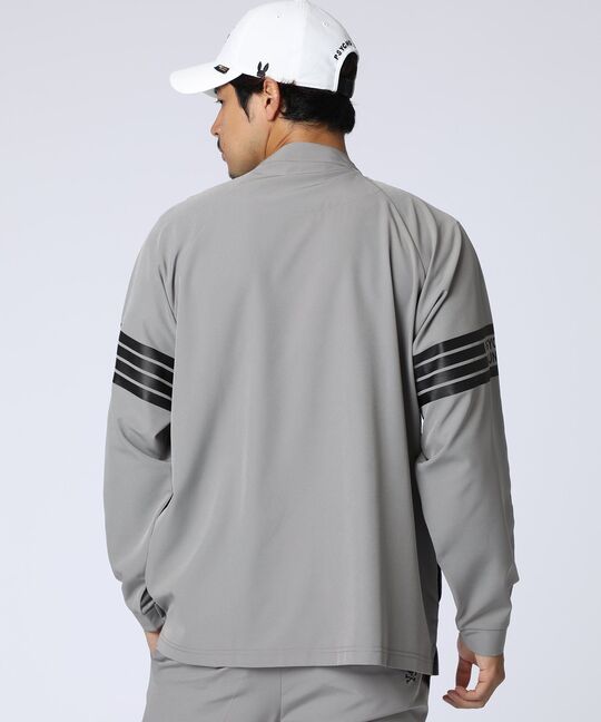 [WEB限定]マークラインサイドロゴジップモックネックＴシャツ