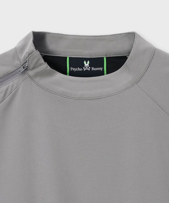 [WEB限定]マークラインサイドロゴジップモックネックＴシャツ