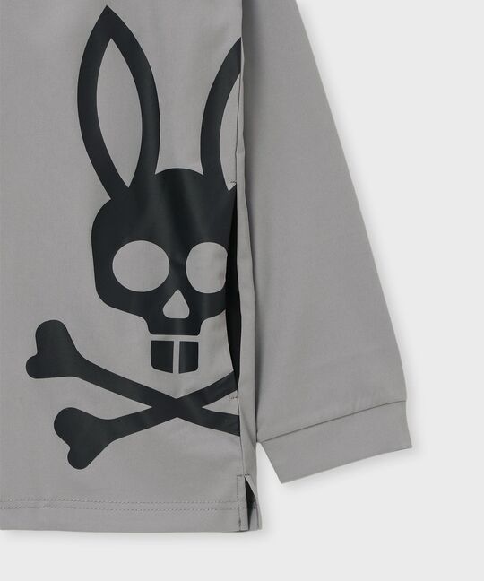 [WEB限定]マークラインサイドロゴジップモックネックＴシャツ