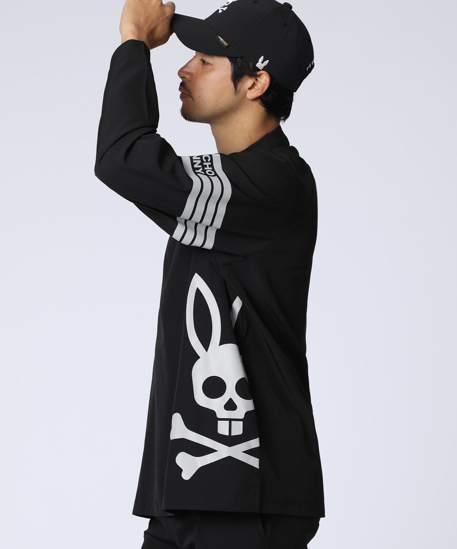 WEB限定]マークラインサイドロゴジップモックネックTシャツ｜Psycho