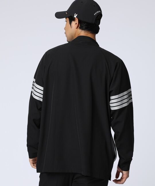 [WEB限定]マークラインサイドロゴジップモックネックＴシャツ