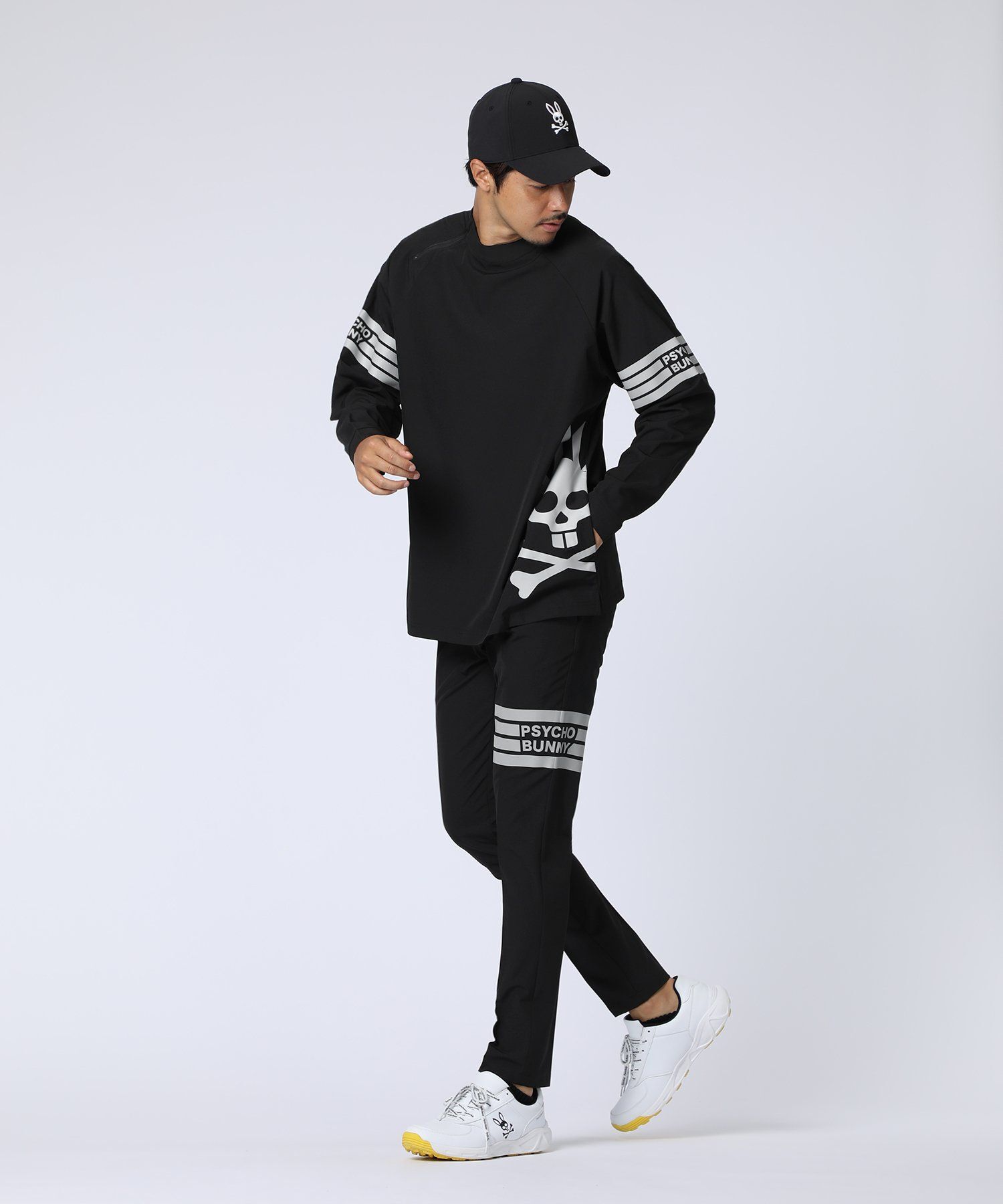 WEB限定]マークラインサイドロゴジップモックネックTシャツ｜Psycho