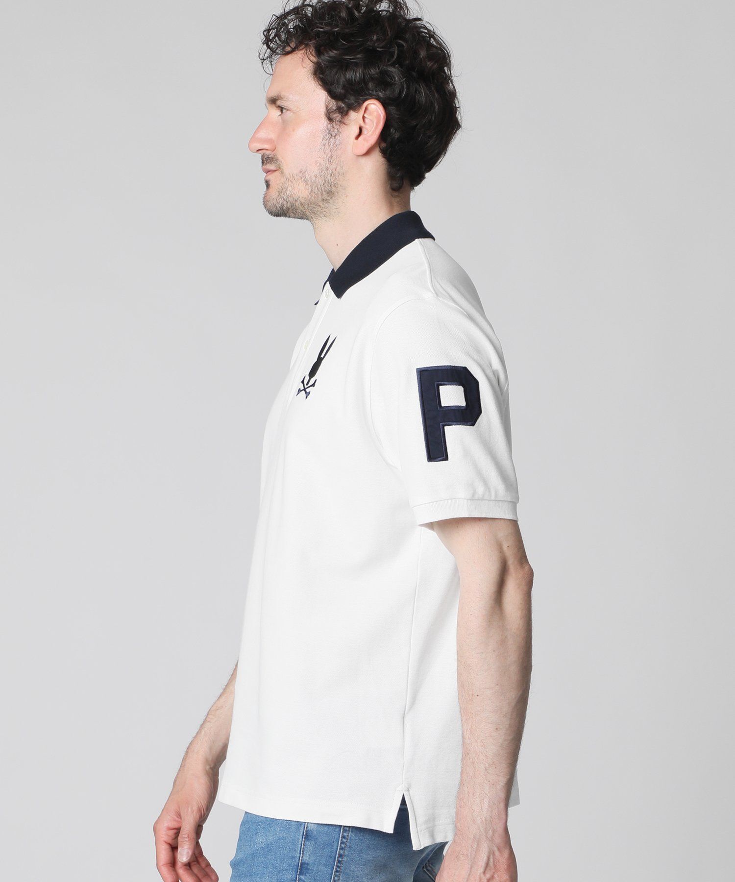 マーク&ロナ　トミーリム　コラボ　ゴルフ　ポロシャツ　ブラック　ホワイト マークアンドロナ トミーリムコラボ ポロシャツ