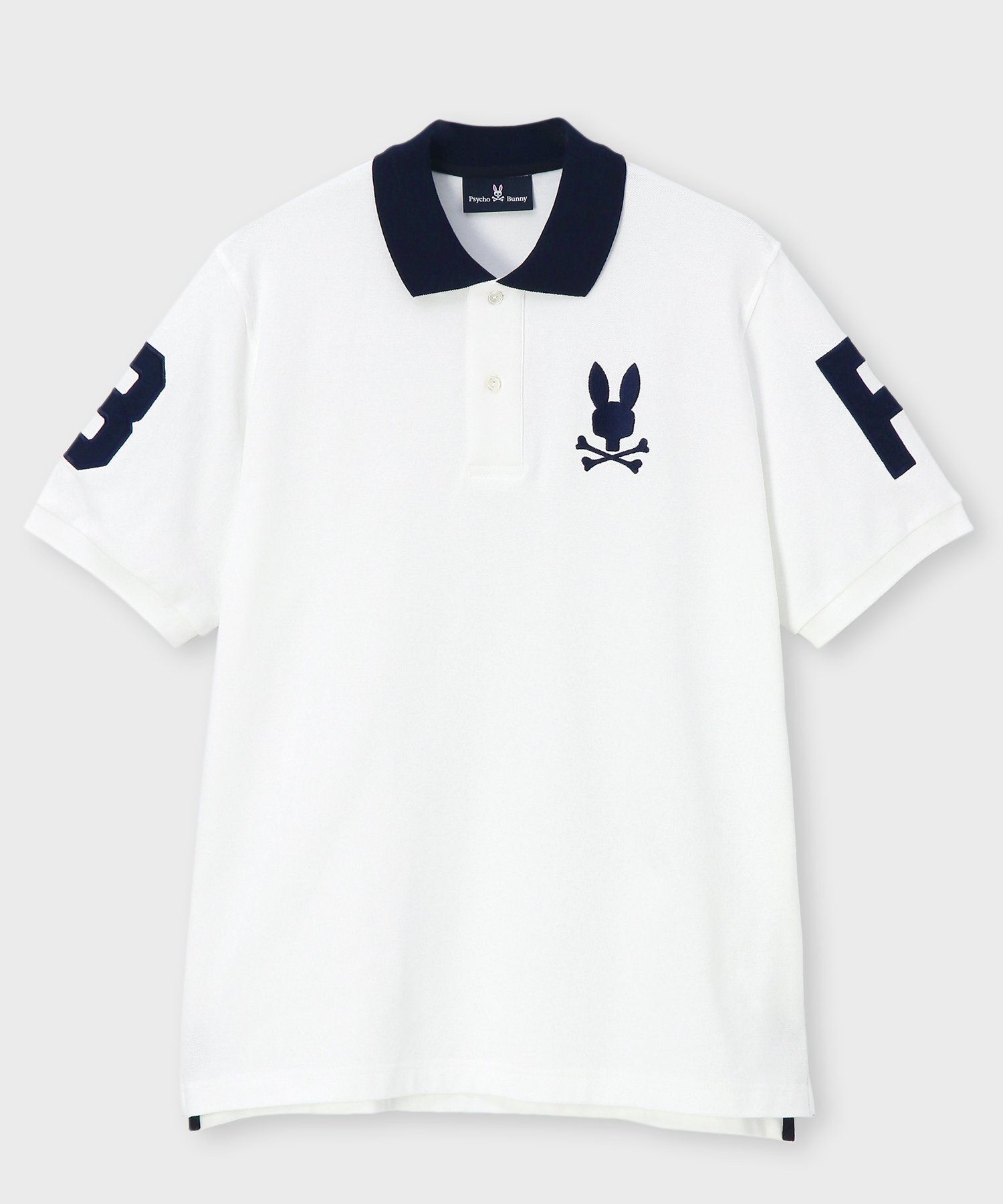 Psycho Bunny サイコバニー ポロシャツ ホワイト コットン ナンバリング ポロシャツ｜Psycho Bunny｜サイコバニー 公式