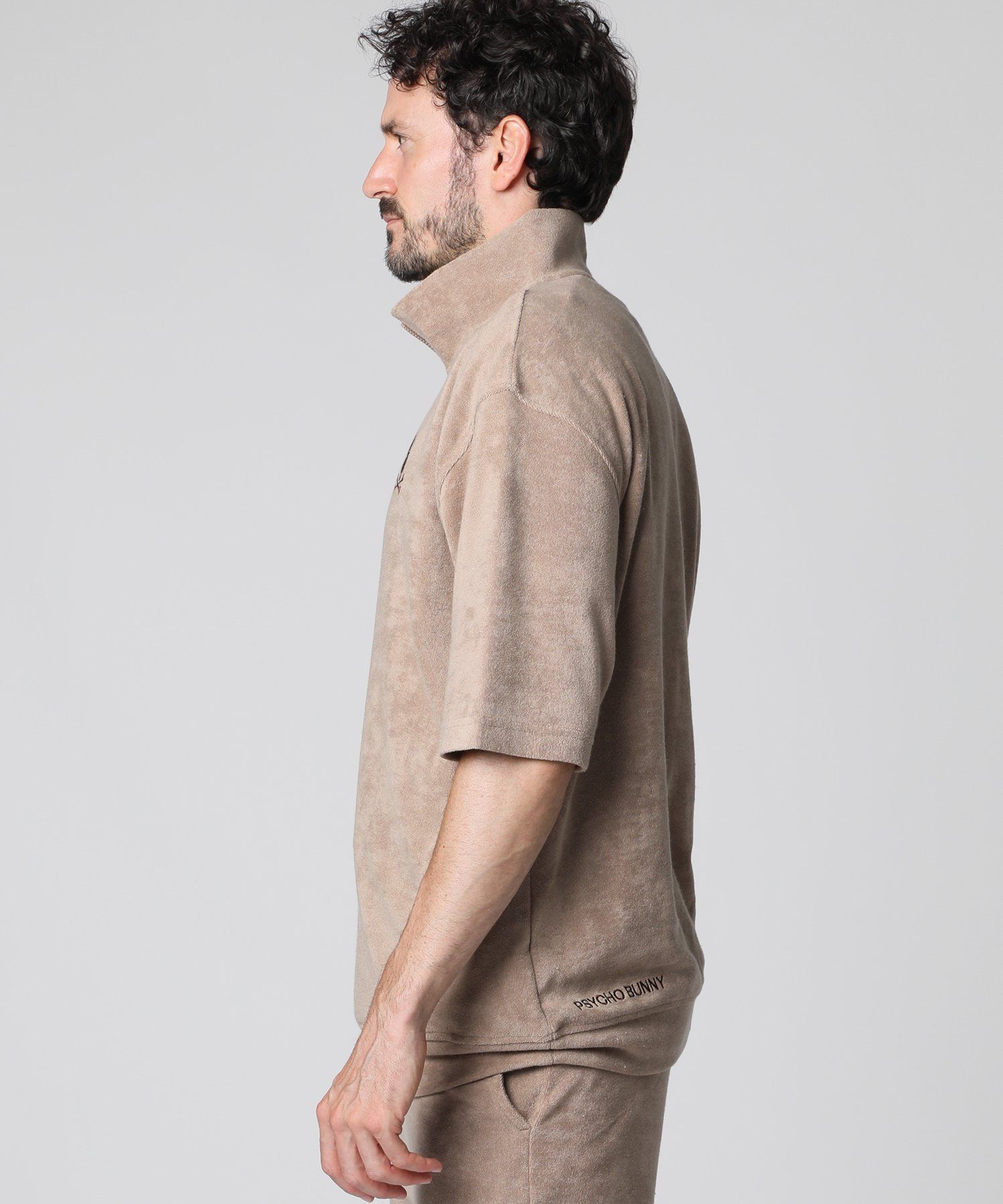 コンパクトパイル ハーフジップ Tシャツ[Luxury relax]｜Psycho