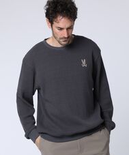 ツートンワッフル クルーネックスウェット