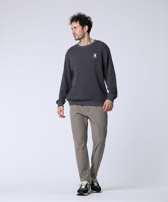 ツートンワッフル クルーネックスウェット