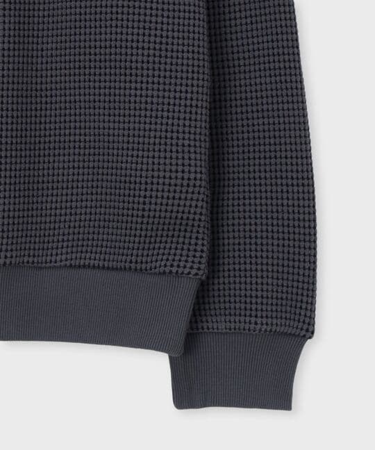 ツートンワッフル クルーネックスウェット