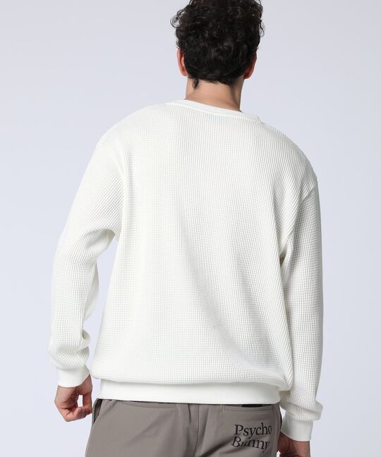 ツートンワッフル クルーネックスウェット