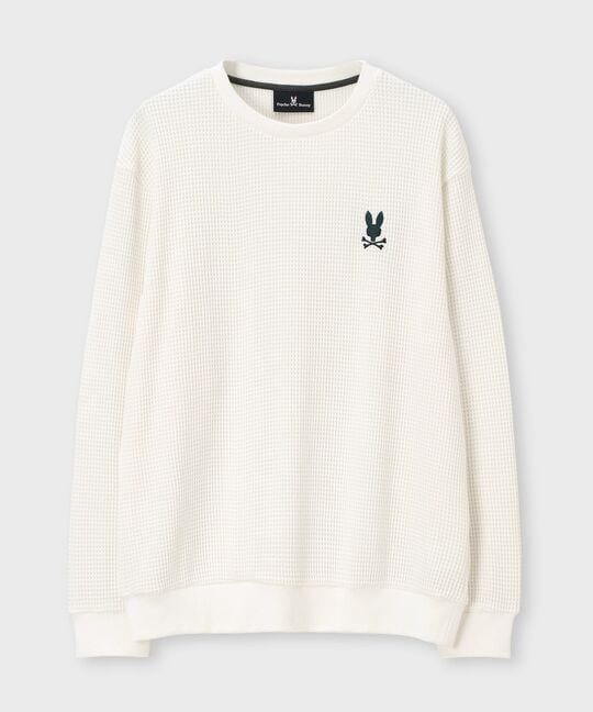 ツートンワッフル クルーネックスウェット