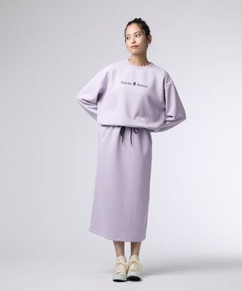 [WOMEN]クルーネックロングワンピース