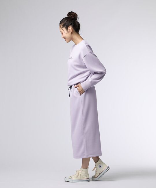 [WOMEN]クルーネックロングワンピース
