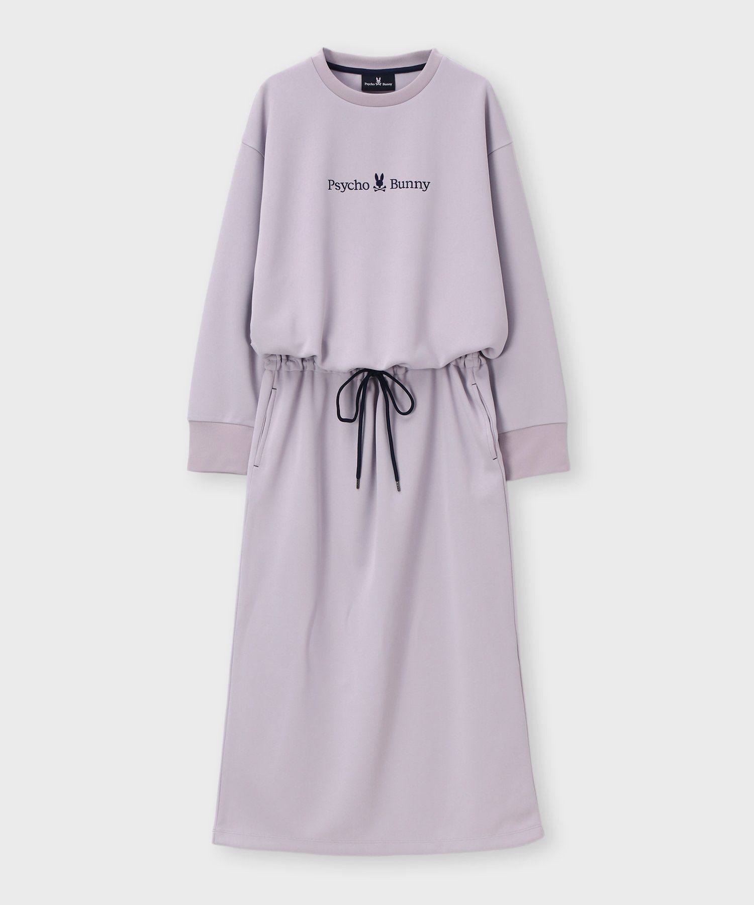 サイコバニー　ワンピース WOMEN]クルーネックロングワンピース｜Psycho Bunny｜サイコ