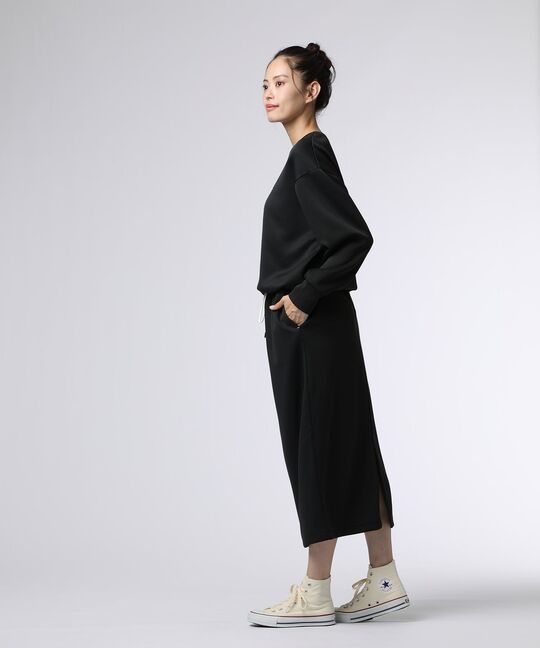 [WOMEN]クルーネックロングワンピース