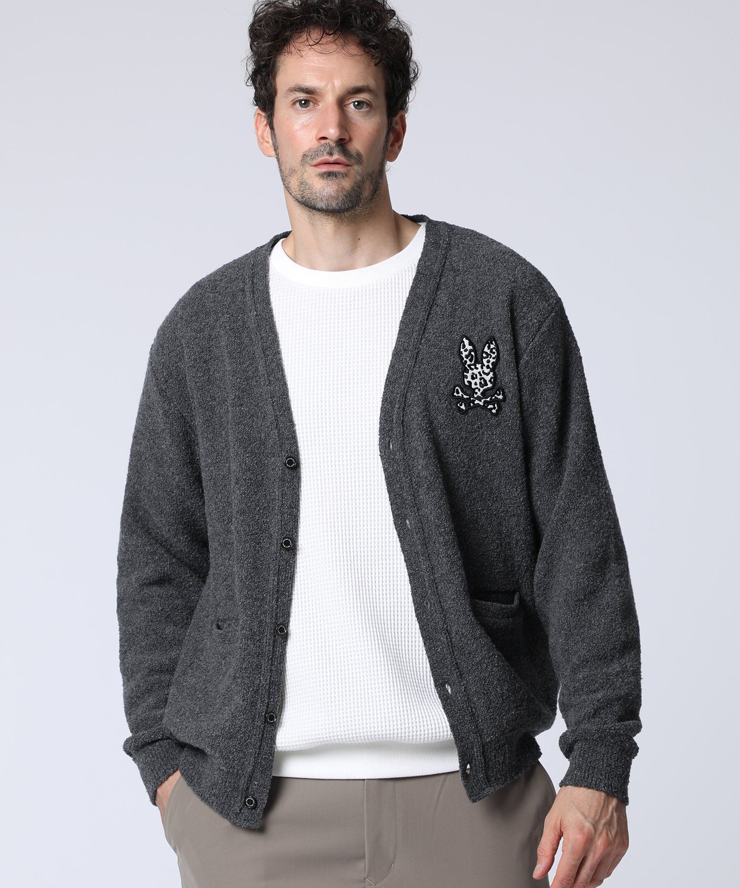 ブークレ アニマルバニーワッペン カーディガン｜Psycho Bunny｜サイコ