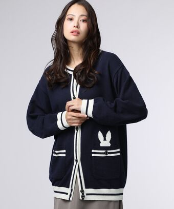 [WOMEN]ポケットバニー　 クルーネックカーディガン