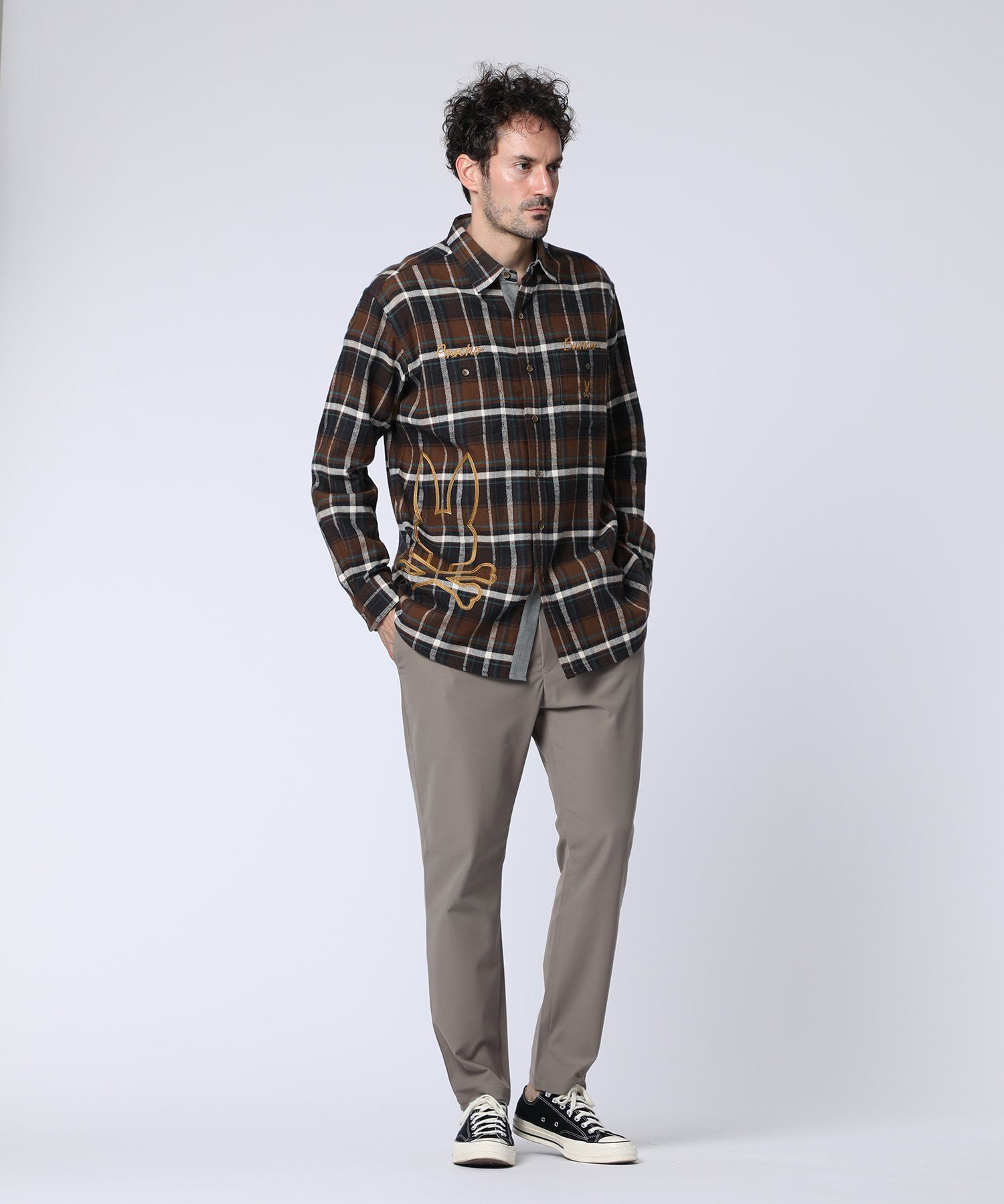 ヴィンテージチェーンステッチ スラブチェックシャツ｜Psycho Bunny