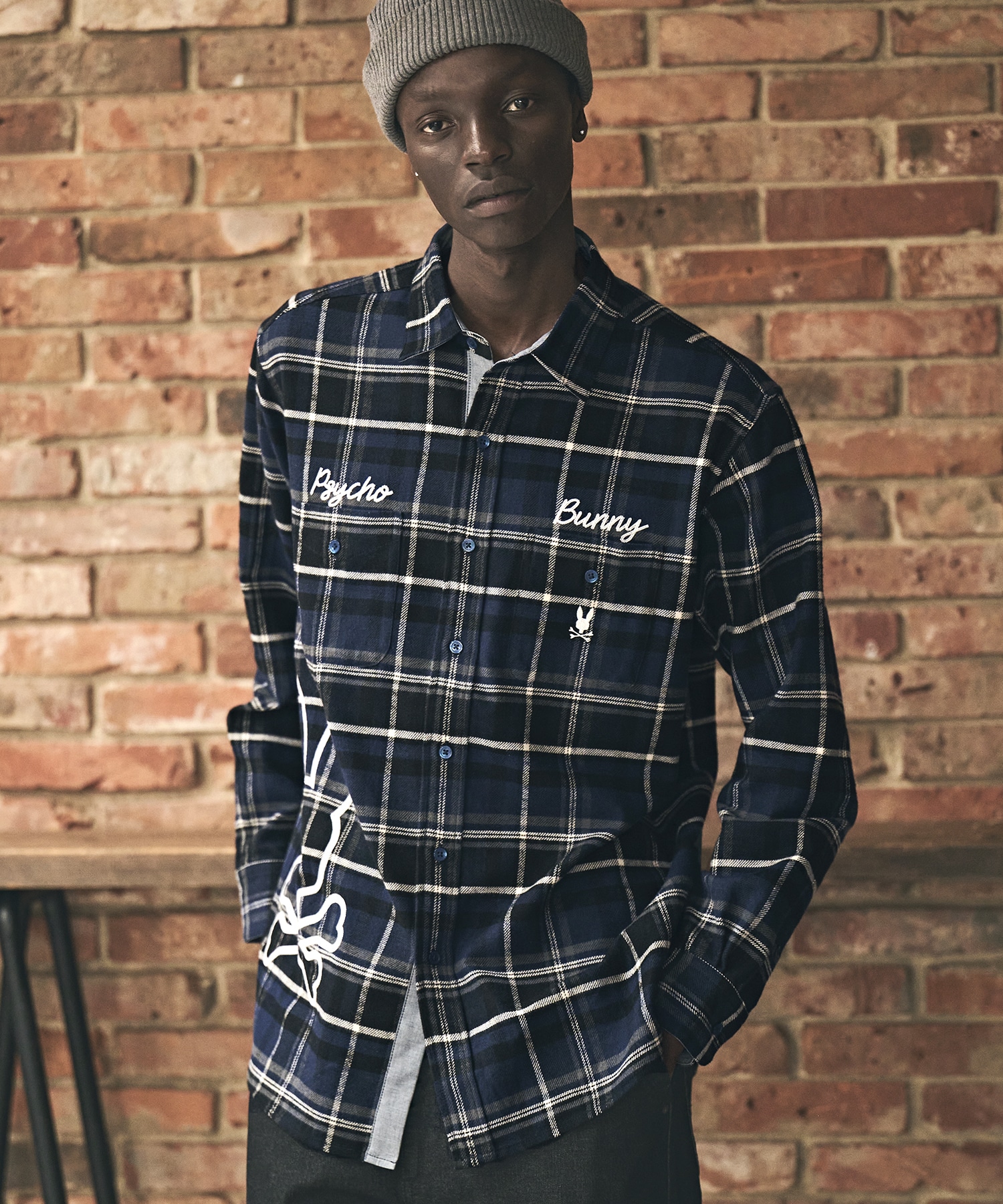 ヴィンテージチェーンステッチ スラブチェックシャツ｜Psycho Bunny
