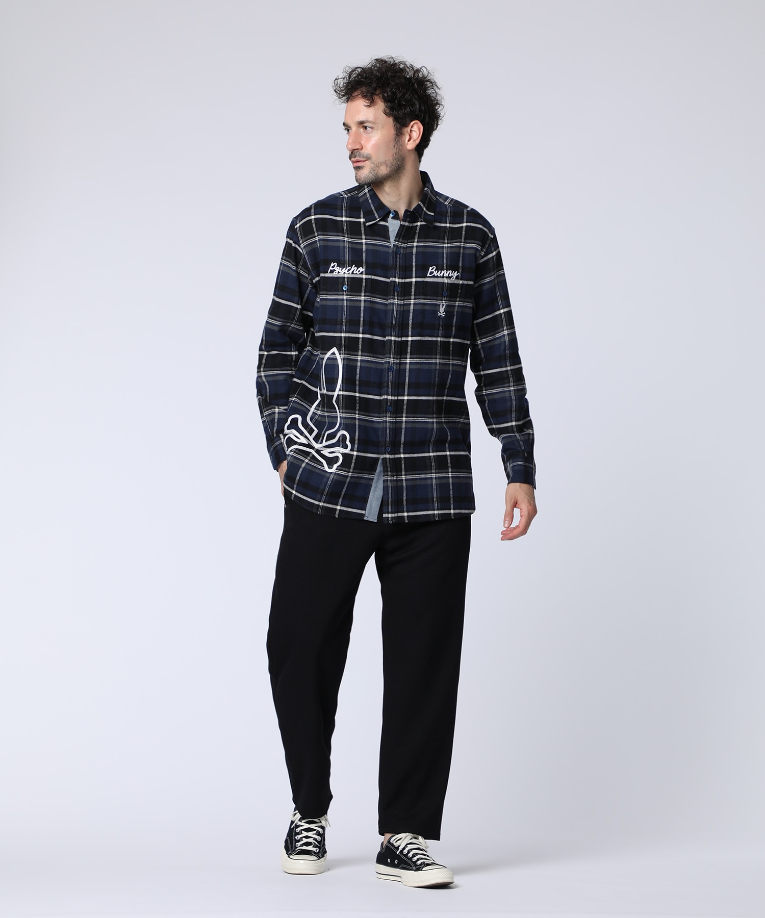 ヴィンテージチェーンステッチ スラブチェックシャツ｜Psycho Bunny