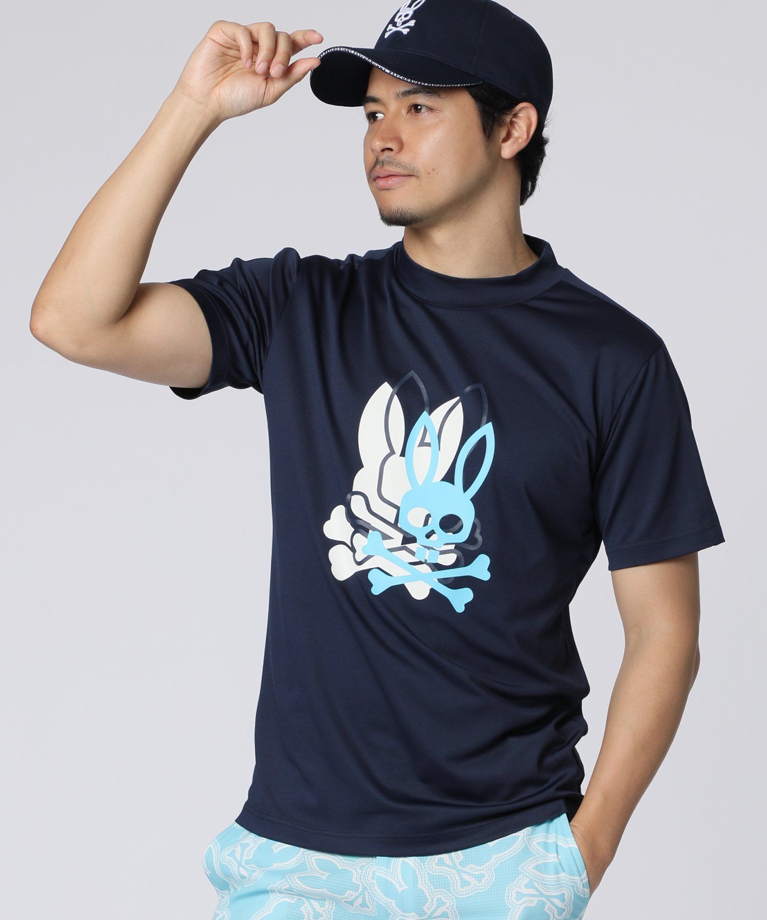 サイコバニー　モックネックシャツ　サイズS サイコバニー モックネックシャツ サイズS Psycho Bunny サイコ