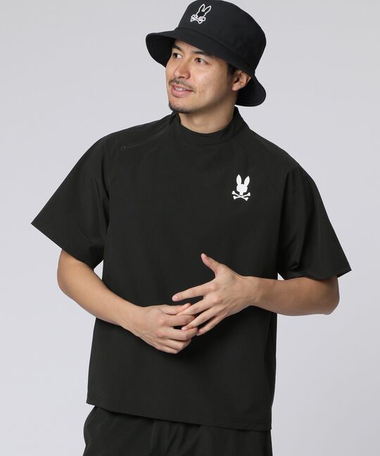 [WEB限定]リラックスフィット トリプルロゴ モックネックＴシャツ