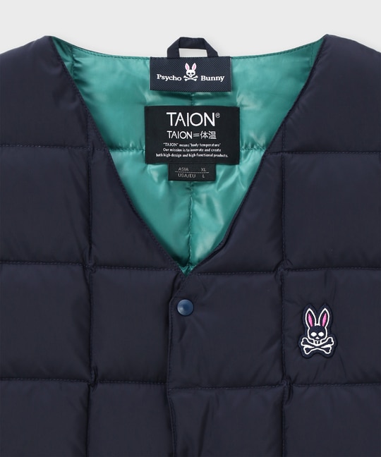 [WEB限定]TAION × Psycho Bunny コラボダウンベスト