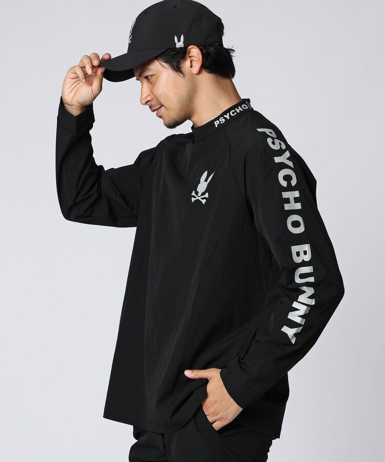 Psycho Bunny スヌーピー 長袖モックネック XL ネイビー カットソー