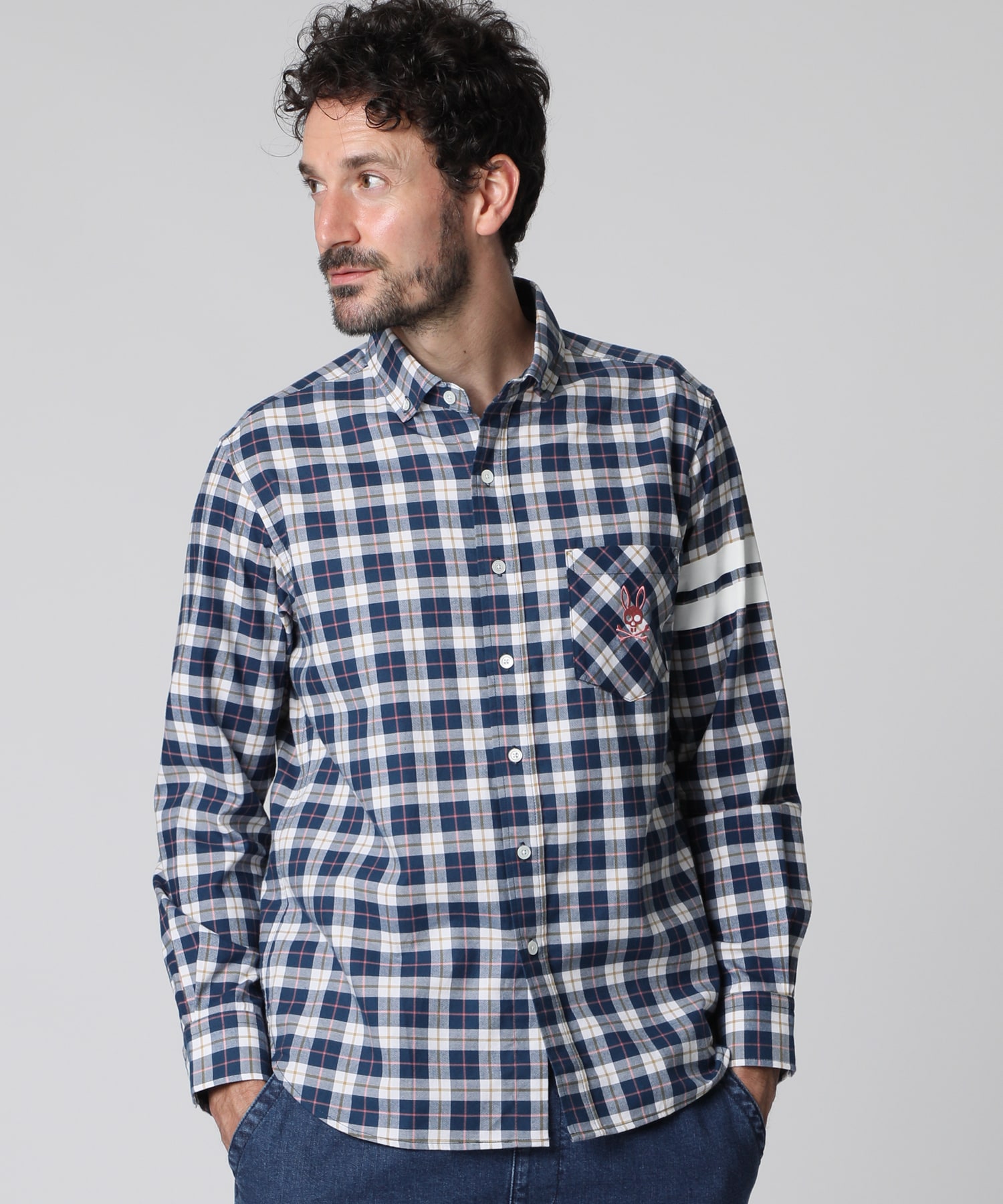 まとめ割】[WEB限定]スリーブライン チェックシャツ｜Psycho