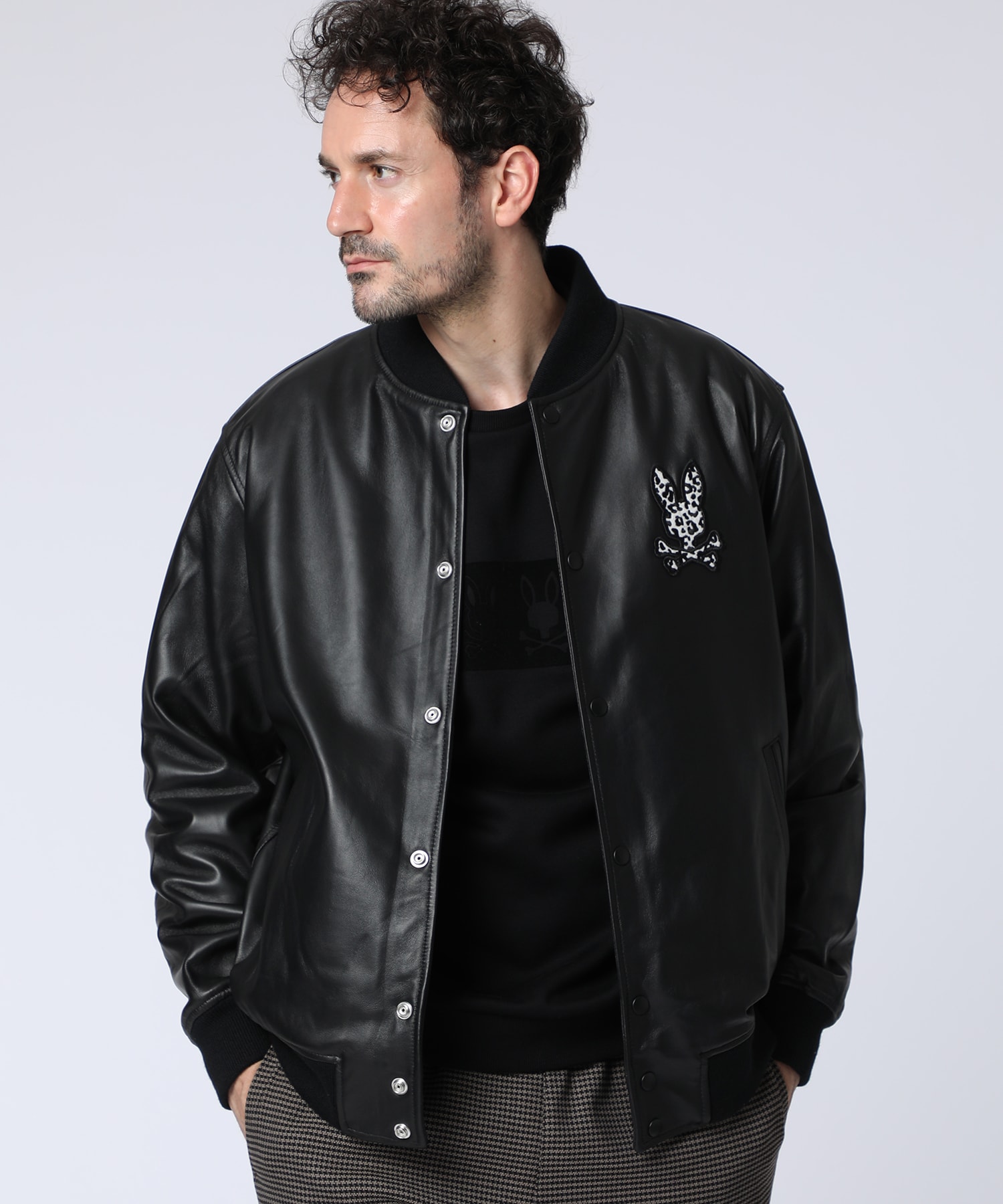 シープレザー バーシティジャケット｜Psycho Bunny｜サイコバニー 公式