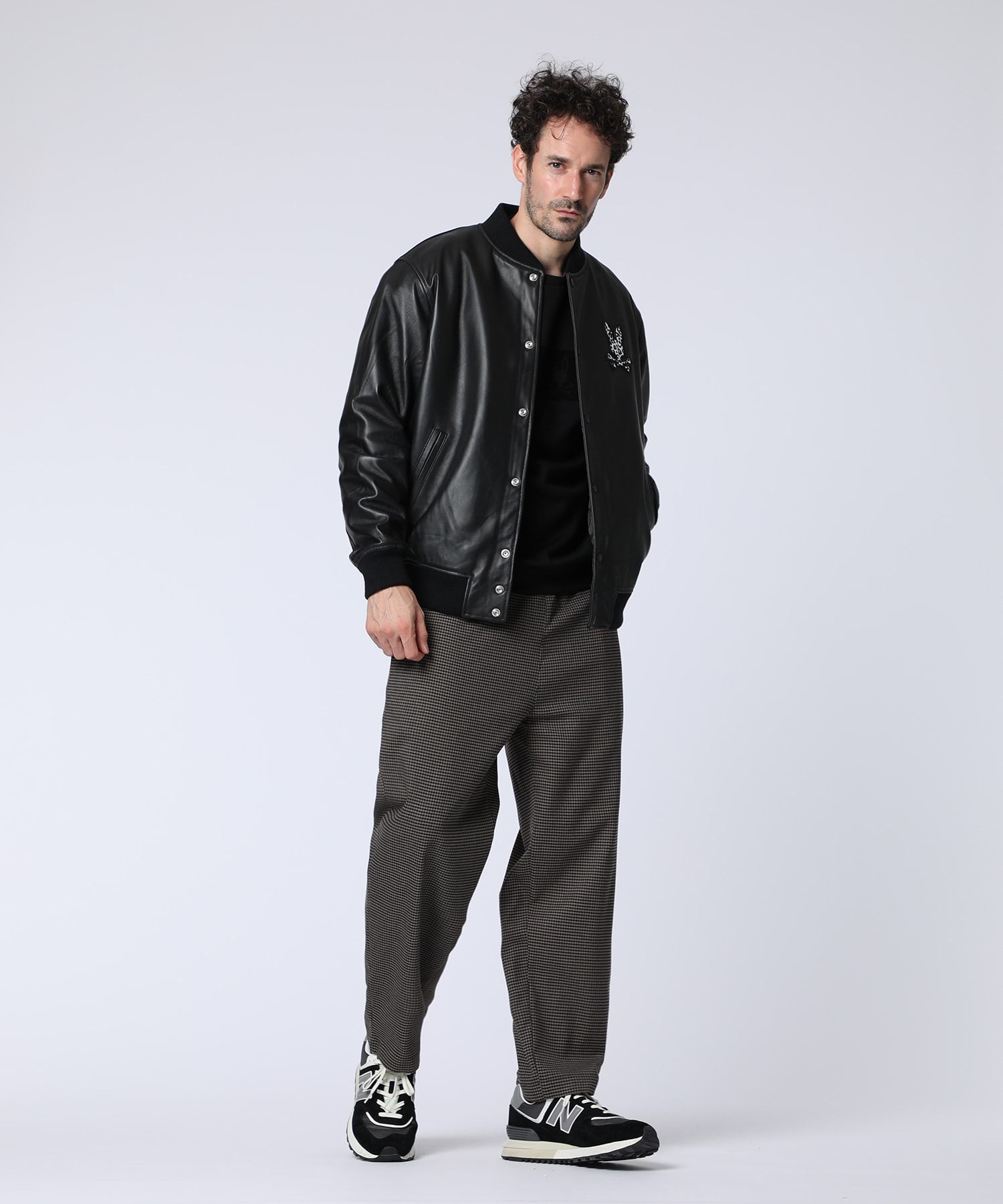 シープレザー バーシティジャケット｜Psycho Bunny｜サイコバニー 公式