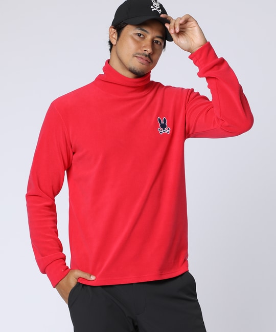 [GOLF]アウトラインロゴ タートルネックロングスリーブＴシャツ