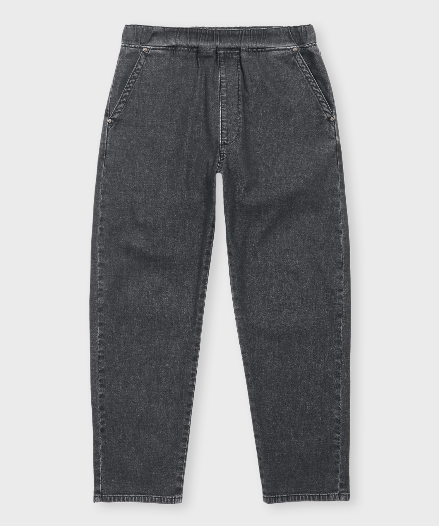 loner ブラックハーフデニム デニム WASHED DENIM DP BASIC PANTS