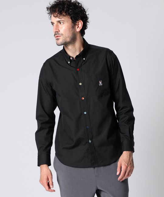 マルチカラーボタン シャツ