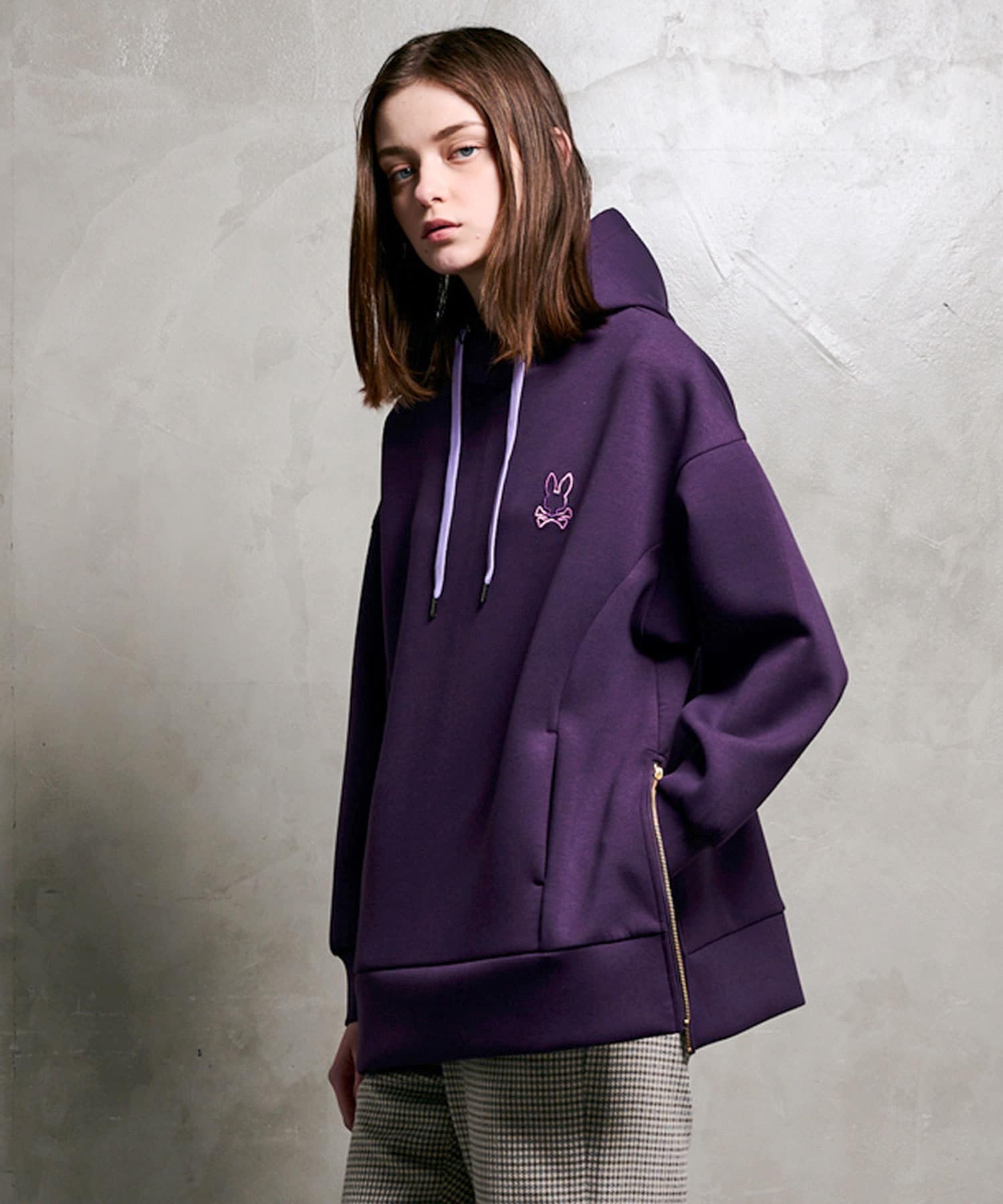 WOMEN]サイドファスナー オーバーサイズ フーディ｜Psycho Bunny