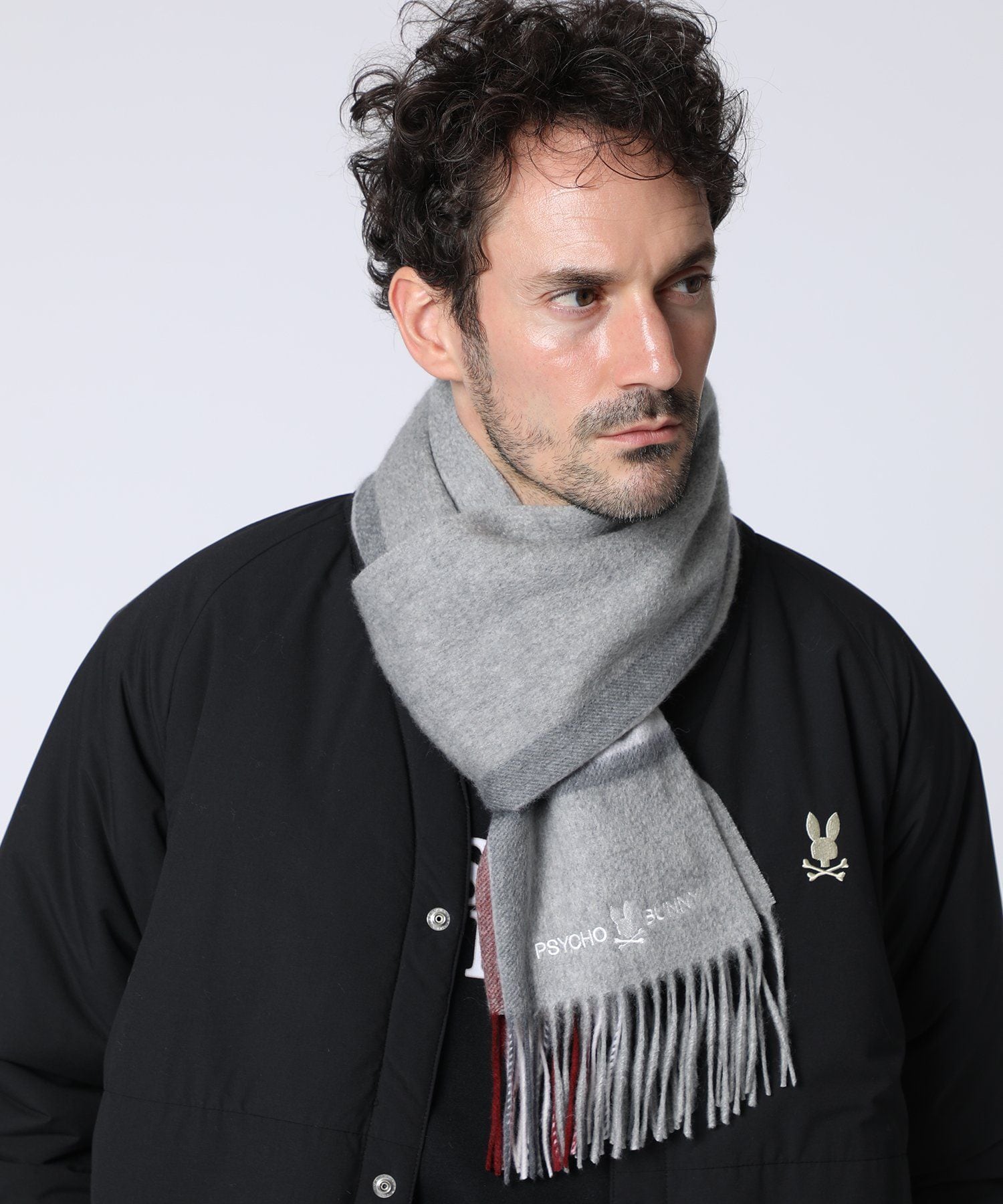 カシミヤチェックマフラー｜Psycho Bunny｜サイコバニー 公式ブランド