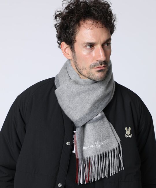 カシミヤチェックマフラー