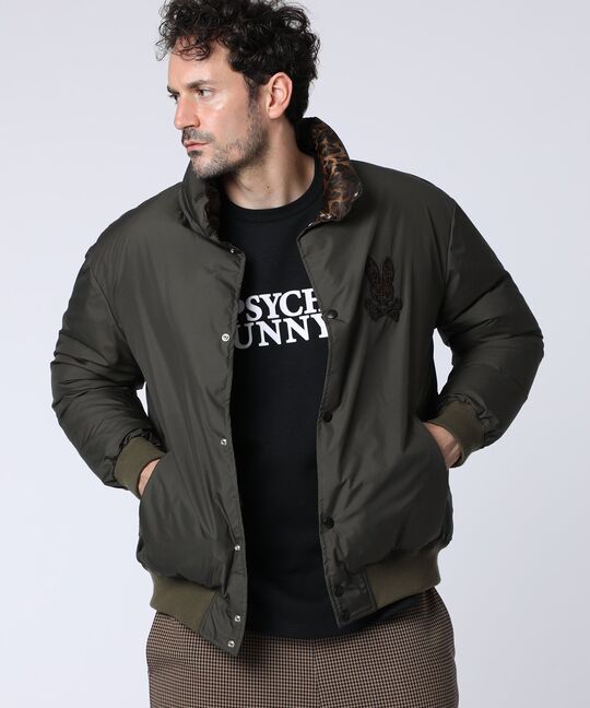 レオパードタフタ ダウンジャケット