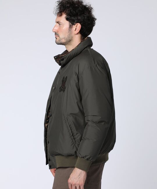 レオパードタフタ ダウンジャケット