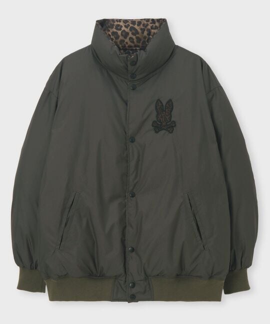 レオパードタフタ ダウンジャケット