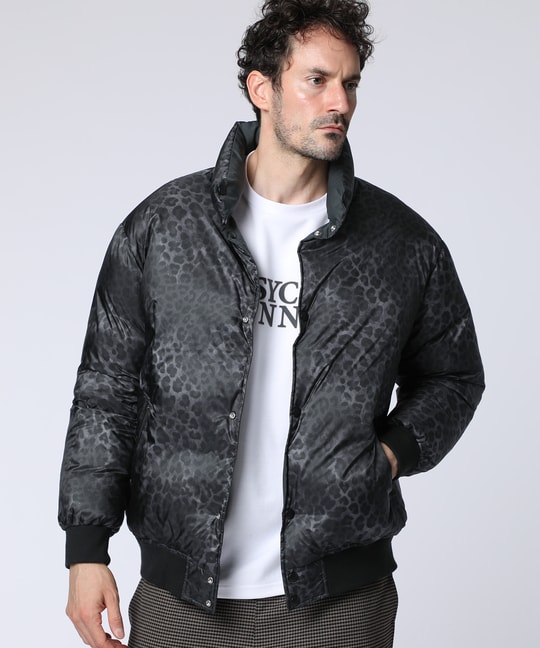 レオパードタフタ ダウンジャケット