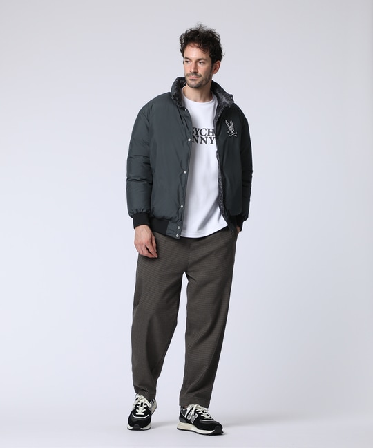 レオパードタフタ ダウンジャケット