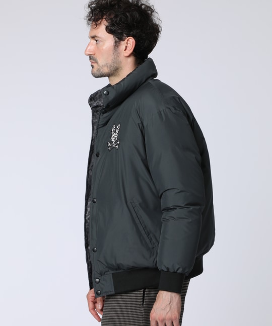 レオパードタフタ ダウンジャケット